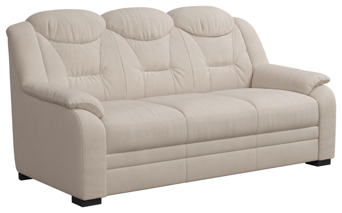 Třímístná pohovka MARCUS, béžová žinylka - černá/béžová, Basics, textil/plast (189/99/99cm) - MID.YOU