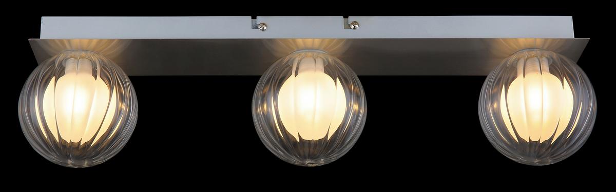 Bad-deckenleuchte Ip44 Klar 3-Flammig - Klar, KONVENTIONELL, Glas/Metall (50/10/12,5cm) - Globo