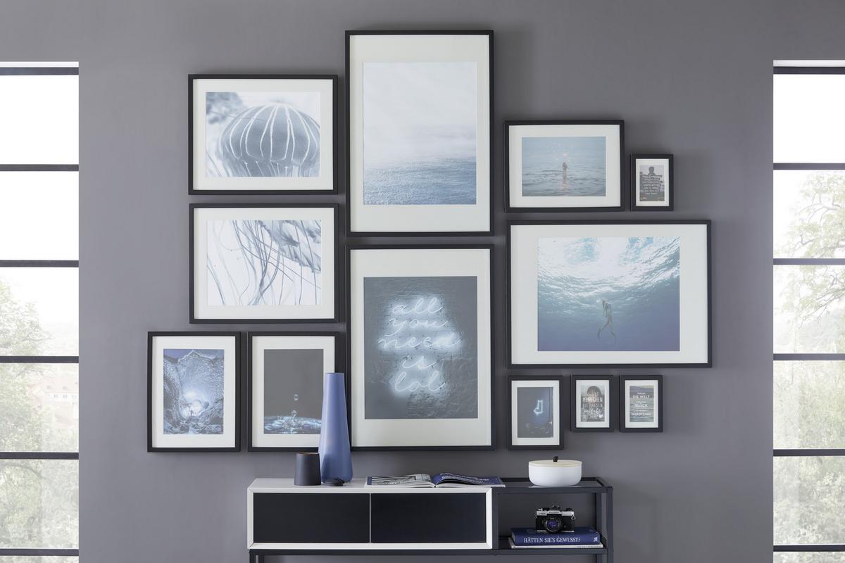 RÁM NA OBRAZY Gitta 30 x 40 cm - čierna, Modern, kompozitné drevo/sklo (30/40/3,6cm) - Modern Living
