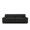 3-sitzer-sofa Norma Schwarz Lederlook - Wengefarben/Schwarz, Design, Textil (212/74/85cm) - MID.YOU