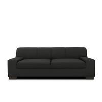 3-sitzer-sofa Norma Schwarz Lederlook - Wengefarben/Schwarz, Design, Textil (212/74/85cm) - MID.YOU