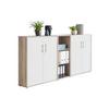 Office Edition B: 257 cm Sonoma Eiche/Weiß - Weiß/Sonoma Eiche, MODERN, Holzwerkstoff (213/114/33cm) - MID.YOU