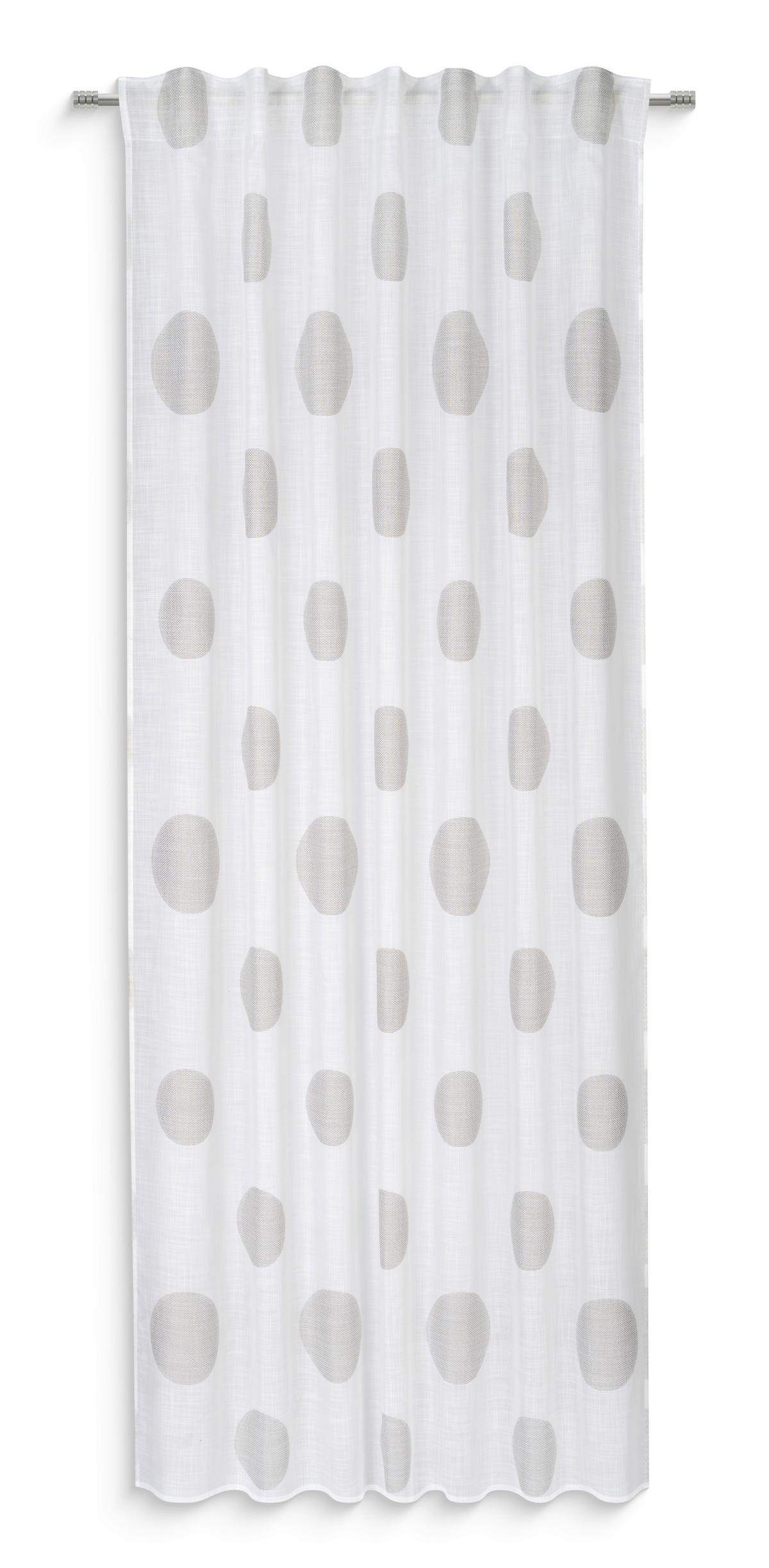Készfüggöny Kb. 140/245cm - taupe/fehér, Modern, textil (140/245cm) - Luca Bessoni