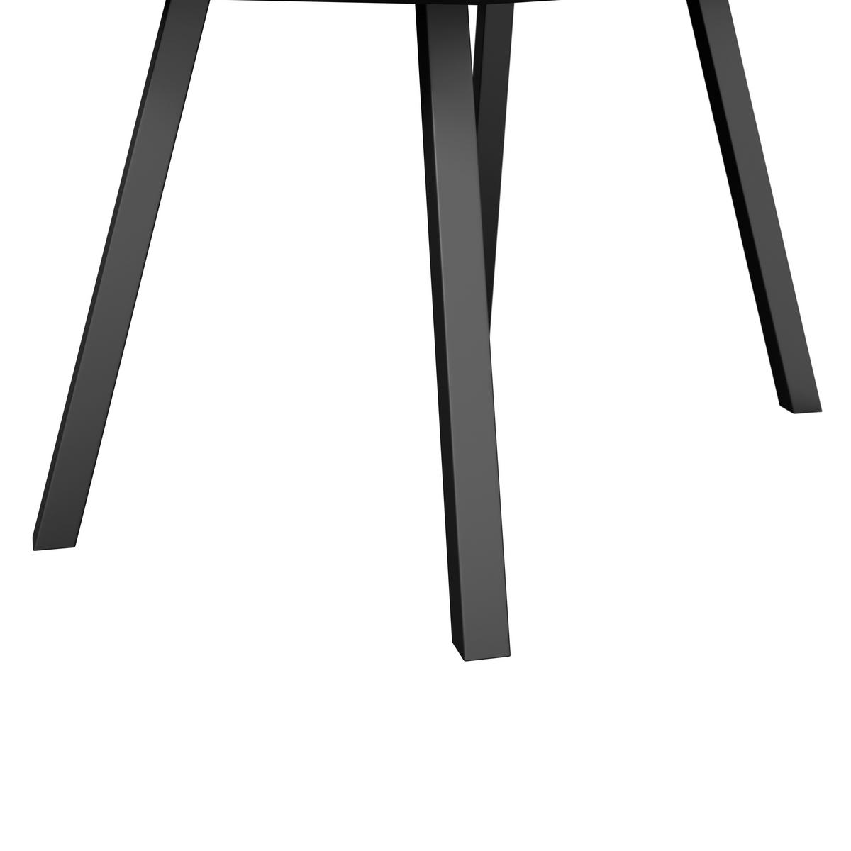 Tischgruppe Zurs 5-teilig Artisan Eiche/Leinenoptik grau - Eichefarben/Schwarz, Trend, Holz/Holzwerkstoff (140/75/80cm)