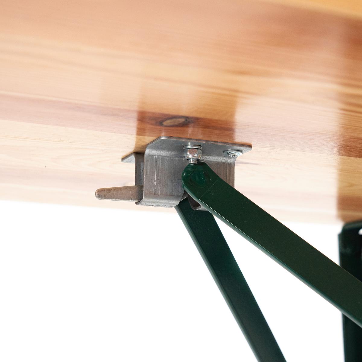 Garten-bartisch Biertisch 220x50x78cm (bxtxh) - Fichtefarben/Grün, Basics, Holz/Metall (220/78/50cm)