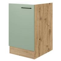 Spülenunterschrank Cara Eiche Artisan/Grün B: 50 cm - Eiche Artisan/Grün, KONVENTIONELL, Holzwerkstoff (50/82/57cm) - FlexWell