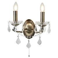 Wandleuchte Paris 8732-2ab - Klar, Design, Glas/Metall (32/27cm)