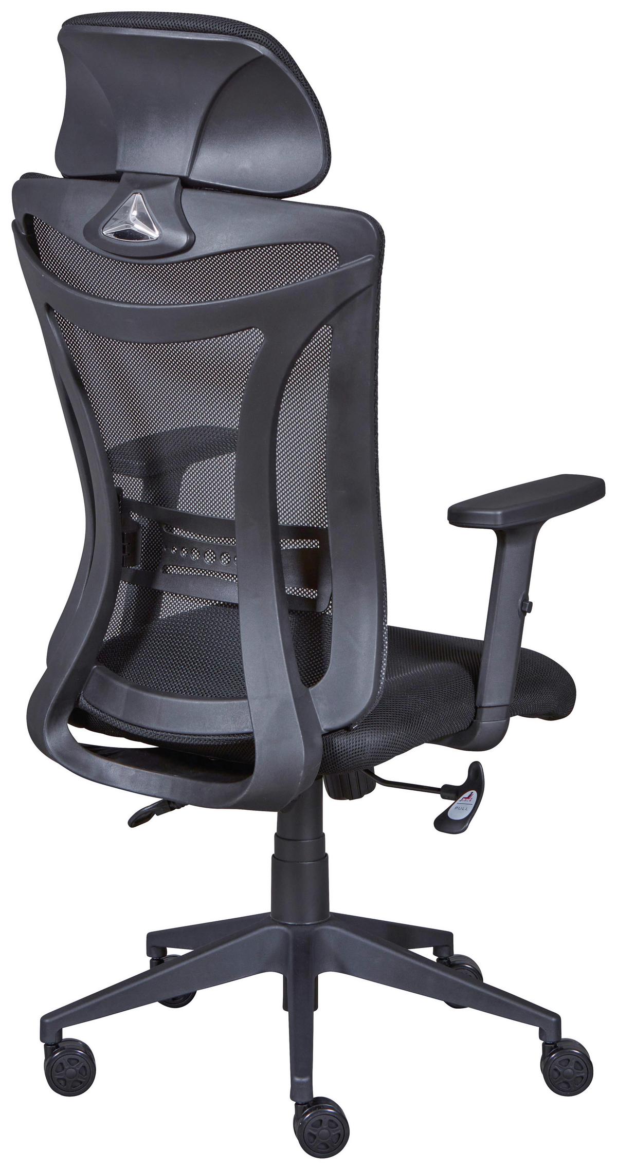 Drehstuhl Xl Administrator - Schwarz, KONVENTIONELL, Textil (61/125-135/88cm) - MID.YOU