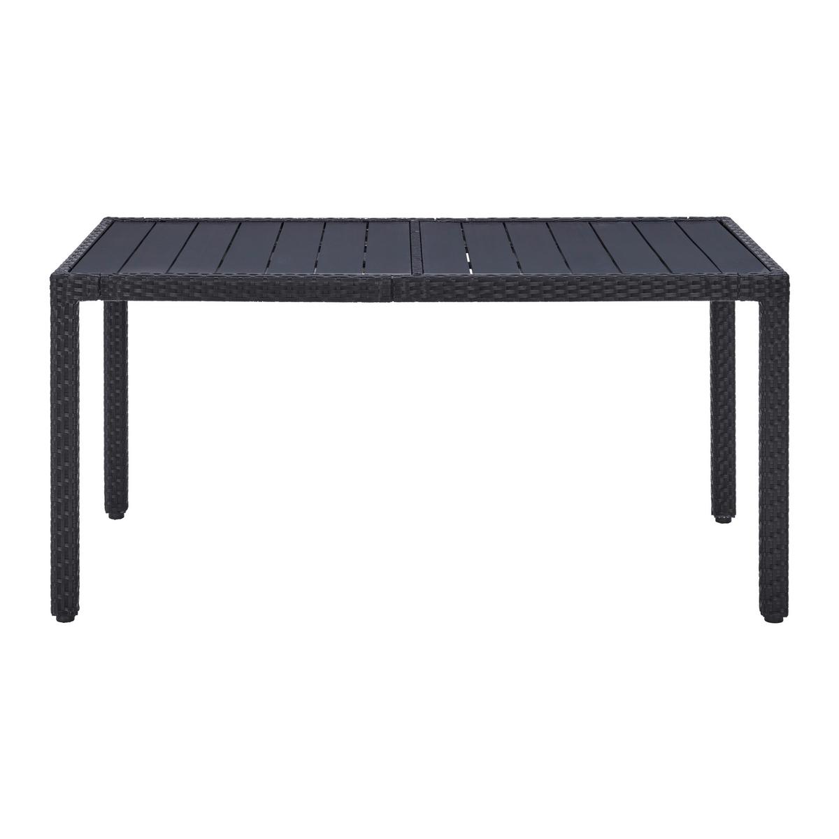 Kerti Bútorszett Mailand - fekete/krém, Modern, műanyag/textil (150/75/90cm) - Beldano