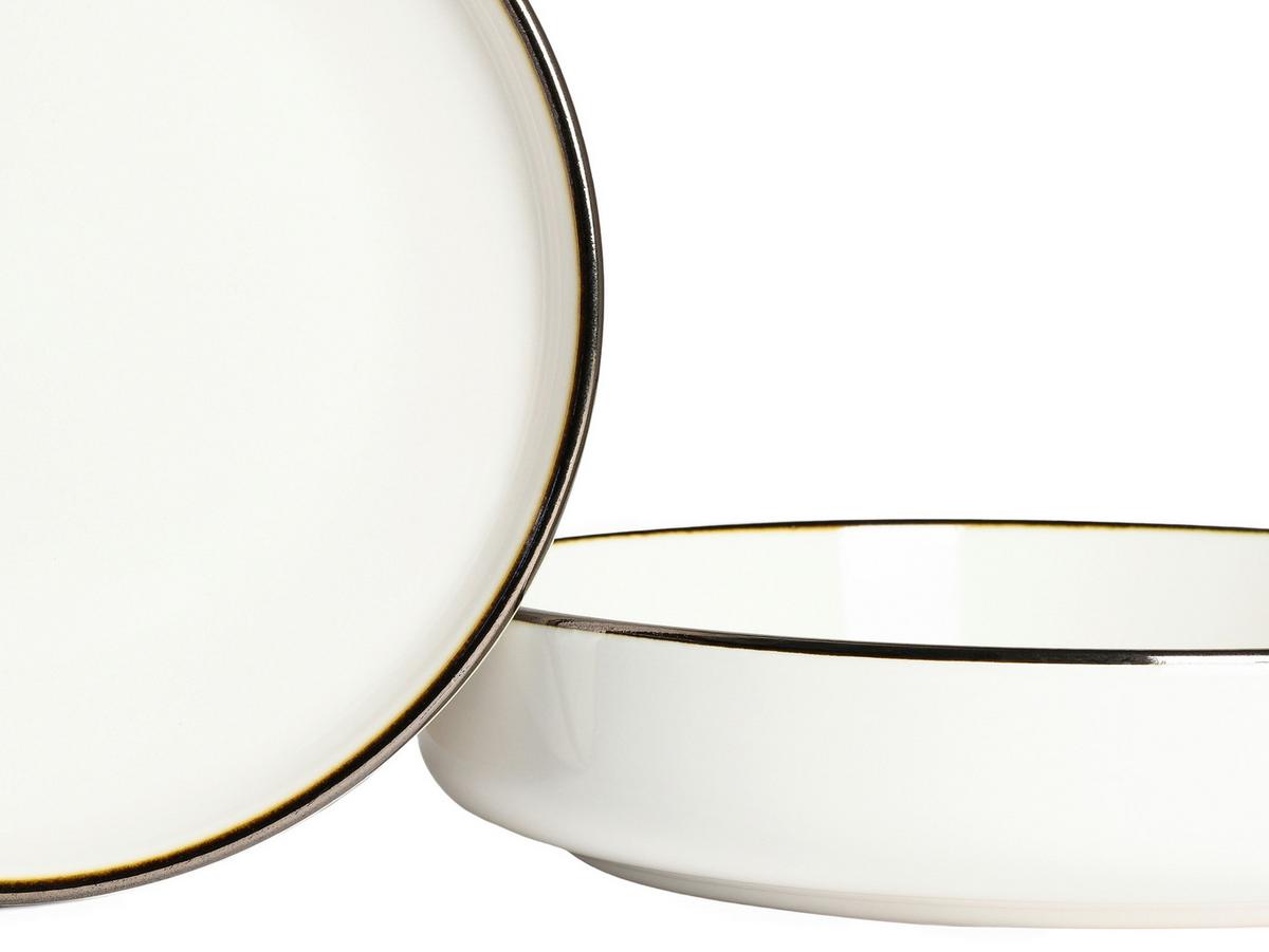 KOMBINOVANÁ SOUPRAVA NORDIC FESTIVE CREME - krémová/barvy zlata, Basics, keramika - Creatable
