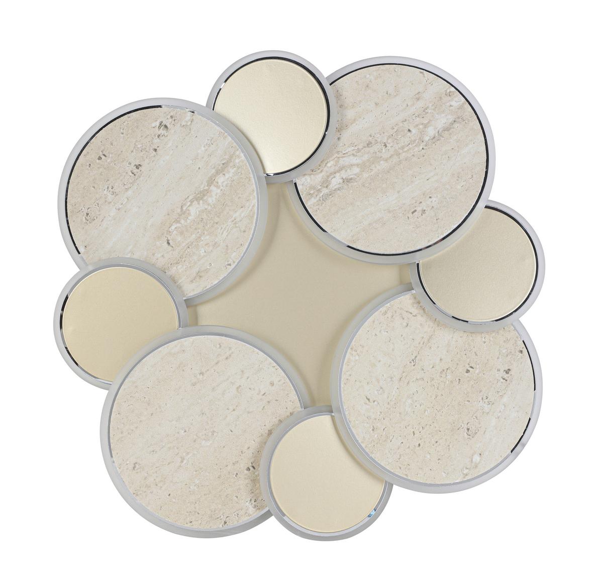 STROPNÉ LED SVIETIDLO STONI - šampanská/chrómová, Modern, kov/plast (52/6cm) - Mömax