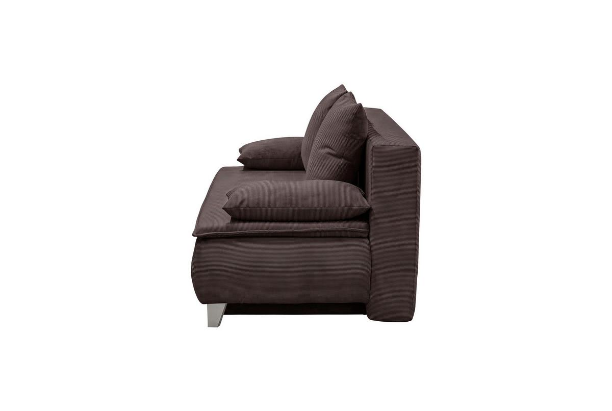 Boxspringová pohovka MONA LUX, šedohnědý manšestr - šedavě hnědá, Moderní, textil (208/100/106cm) - Mömax