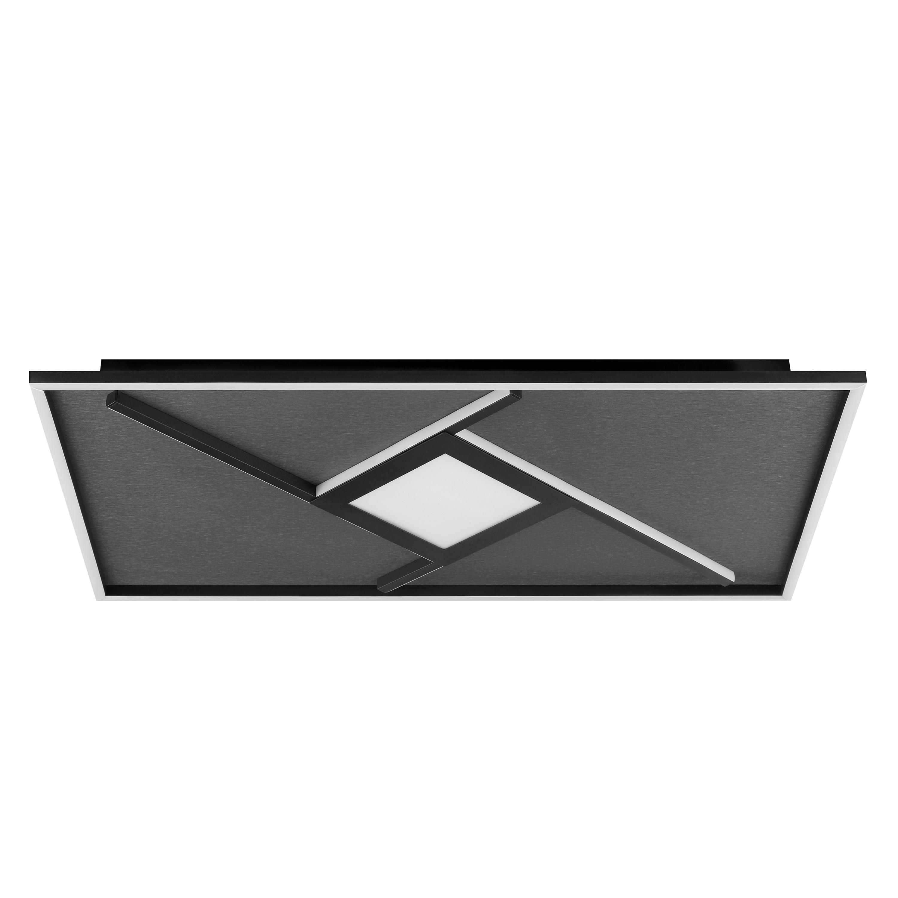 Led-deckenleuchte Hardy Schwarz B: 71 Cm - Schwarz, Design, Kunststoff/Textil (4,7/71/41cm) - Brilliant