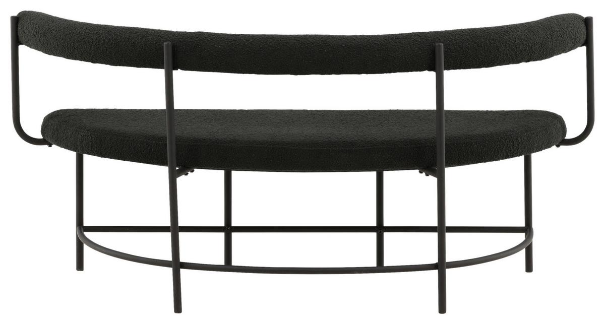 Sitzbank Stallhagen - Schwarz, Design, Textil/Metall (165/75/51cm) - Livetastic