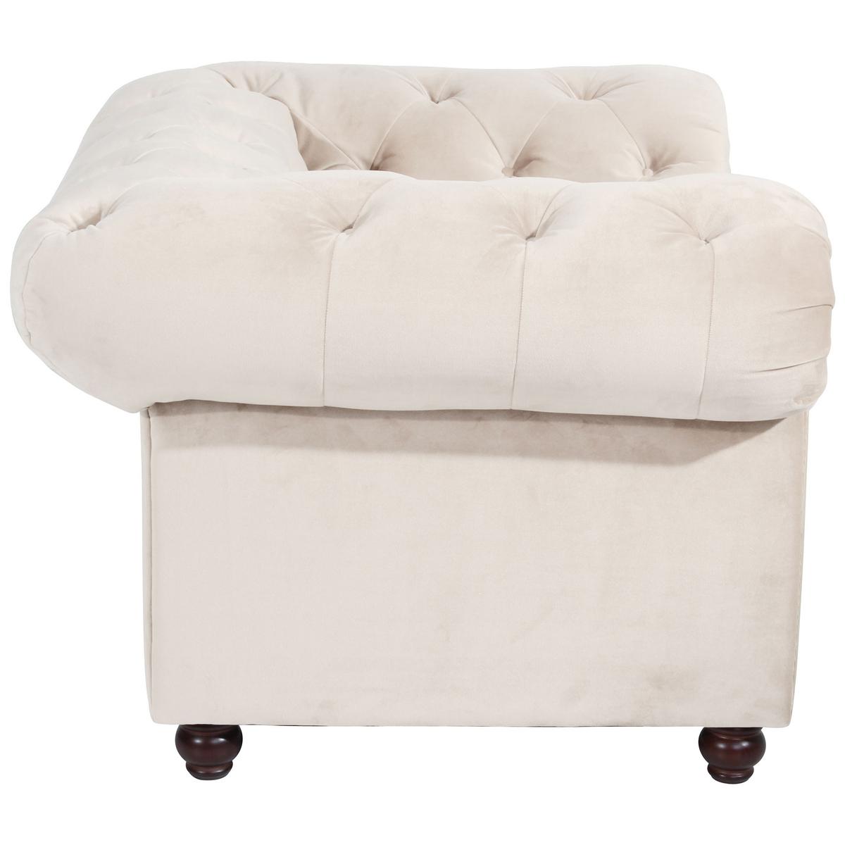 CHESTERFIELD-SESSEL ORLEANS - Nussbaumfarben/Creme, Design, Textil (135/77/100cm) - Max Winzer