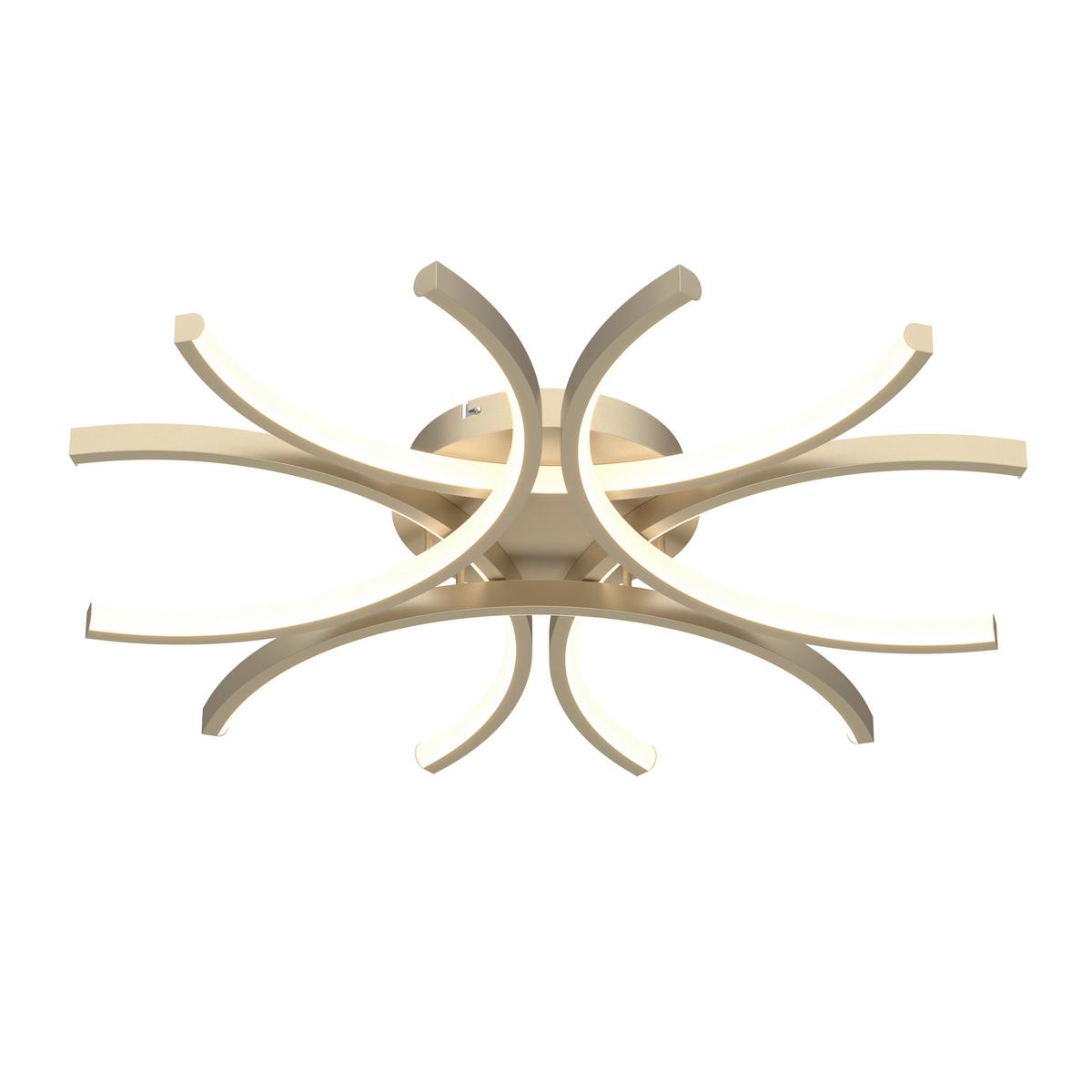 LED-DECKENLEUCHTE CYRUS - Champagner, Basics, Kunststoff/Metall (60/8,5cm) - Luca Bessoni
