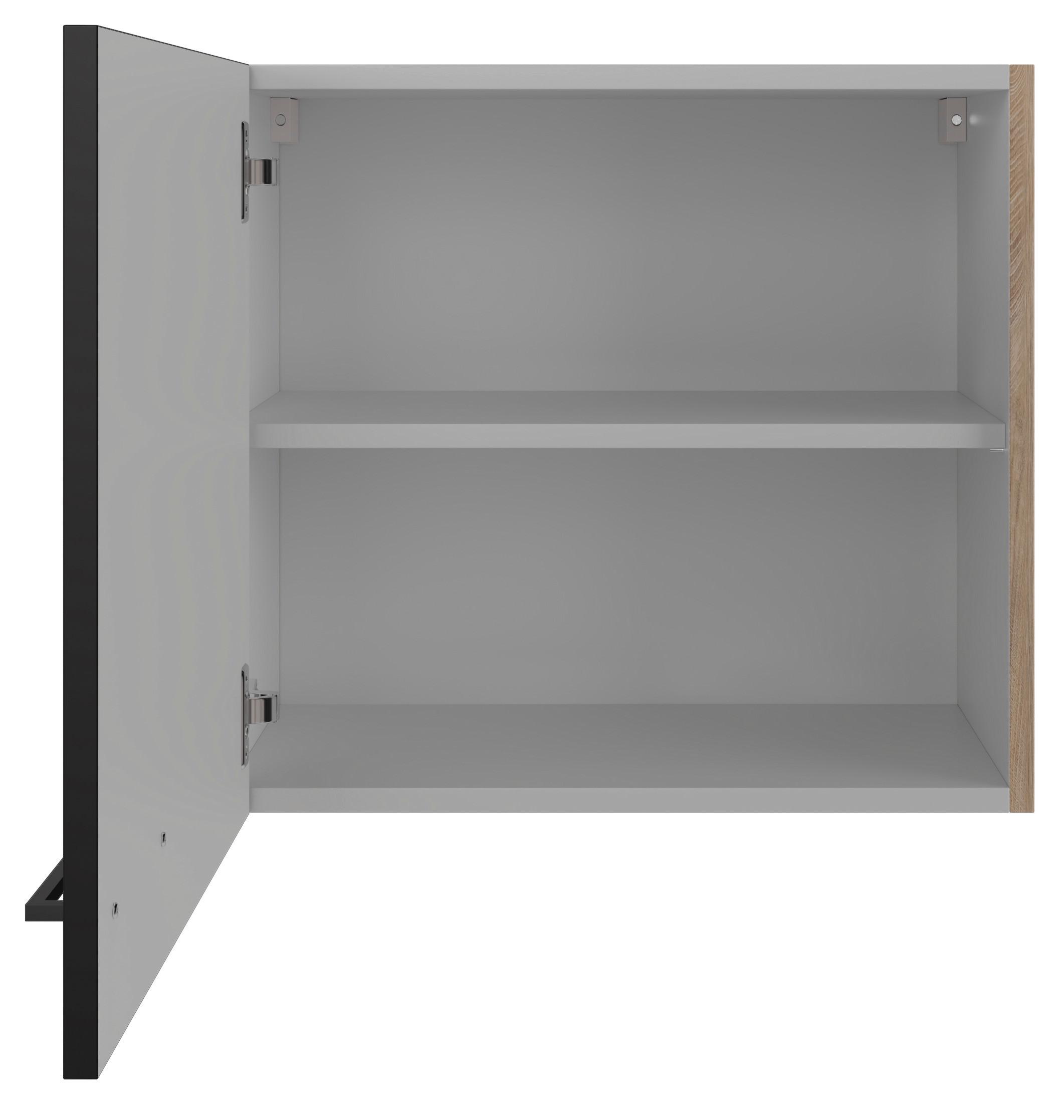 Kuchyňská horní skříňka CAPRI CAPRI H 60 - barvy dubu/černá, Konvenční, kov/kompozitní dřevo (60/54,8/32cm) - FlexWell