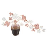 Wanddeko Vase New Gold/Rosa/Creme/Grau B: 87,5cm - Goldfarben/Creme, Basics, Metall (87.5/46/6cm)