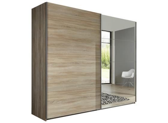 Schwebetürenschrank Ernie 225 cm Eiche/spiegel - Eichefarben, MODERN, Glas/Holzwerkstoff (225/210/65cm) Schwebetürenschrank Ernie 225 cm Eiche/spiegel - Eichefarben, MODERN, Glas/Holzwerkstoff (225/210/65cm)