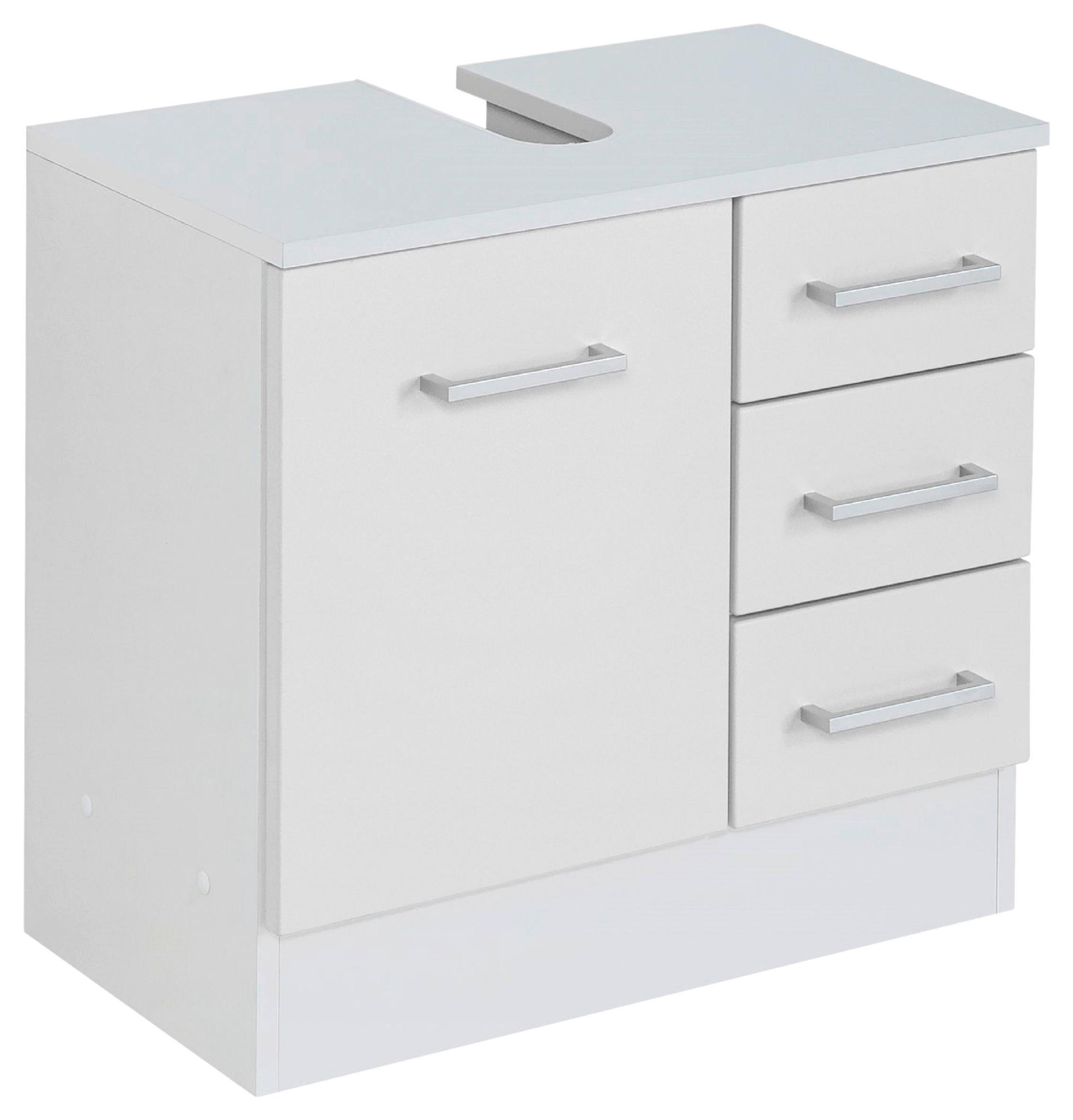 Waschbeckenunterschrank Riga B: 60 cm Weiß - Weiß, MODERN, Holzwerkstoff (60/56/35cm) - Held