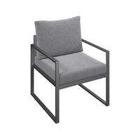 Kerti Karosszék Leon - antracit/sötétszürke, Modern, textil/fém (66/69/65cm) - Beldano