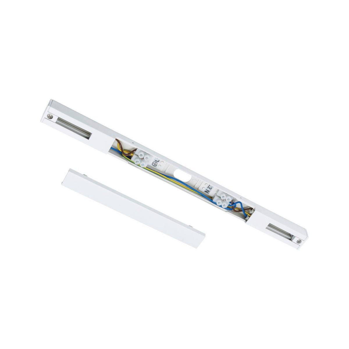 Schienensystem-Einspeiser 95643 Urail Mitteleinsp. Sw - Weiß, Basics, Metall (1,8/1,8/30,4cm) - Paulmann
