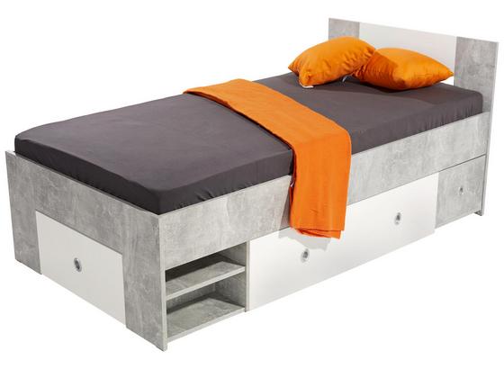 Posteľ Azurro 90 - biela/svetlosivá, Moderný, kompozitné drevo (204/75/95cm) Posteľ Azurro 90 - biela/svetlosivá, Moderný, kompozitné drevo (204/75/95cm)