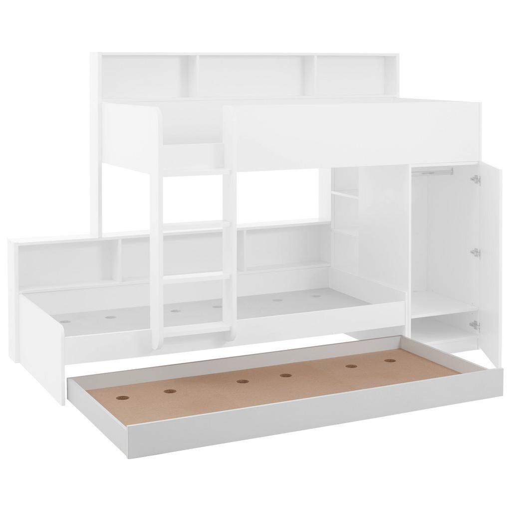 Bettkasten Sina B: 20,5 Cm Weiß Mit Rollen