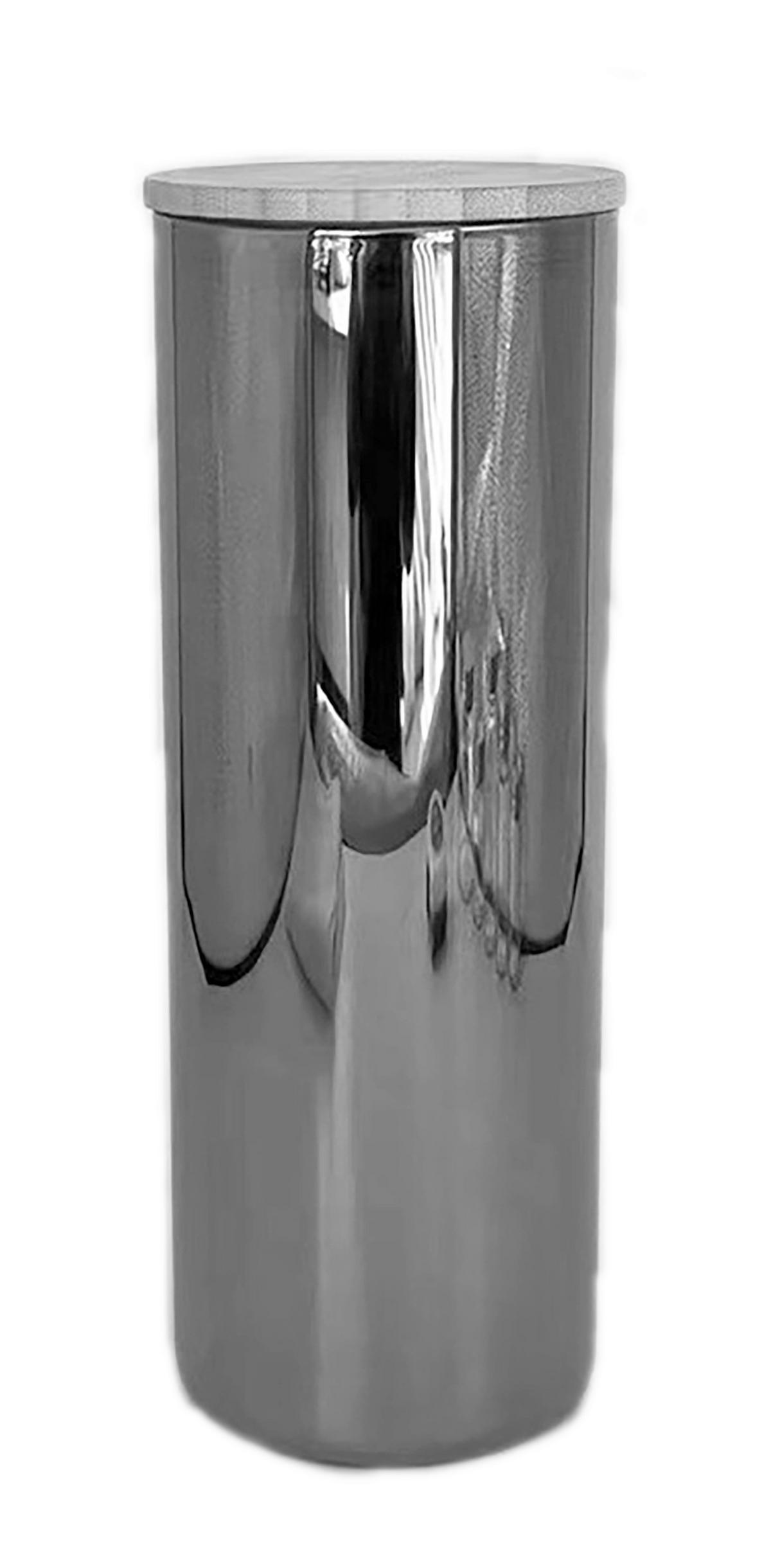 Vorratsglas Cedric - Naturfarben/Grau, Basics, Glas/Holz (10/28cm) - James Wood