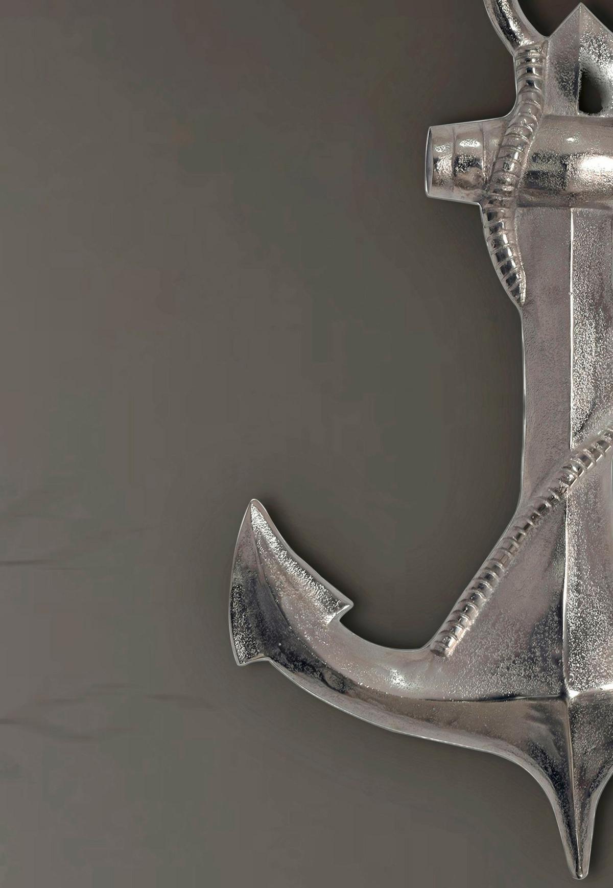 Wanddeko Silberfarben B: 47 Cm - Silberfarben, Design, Metall (47/70/4cm) - Livetastic