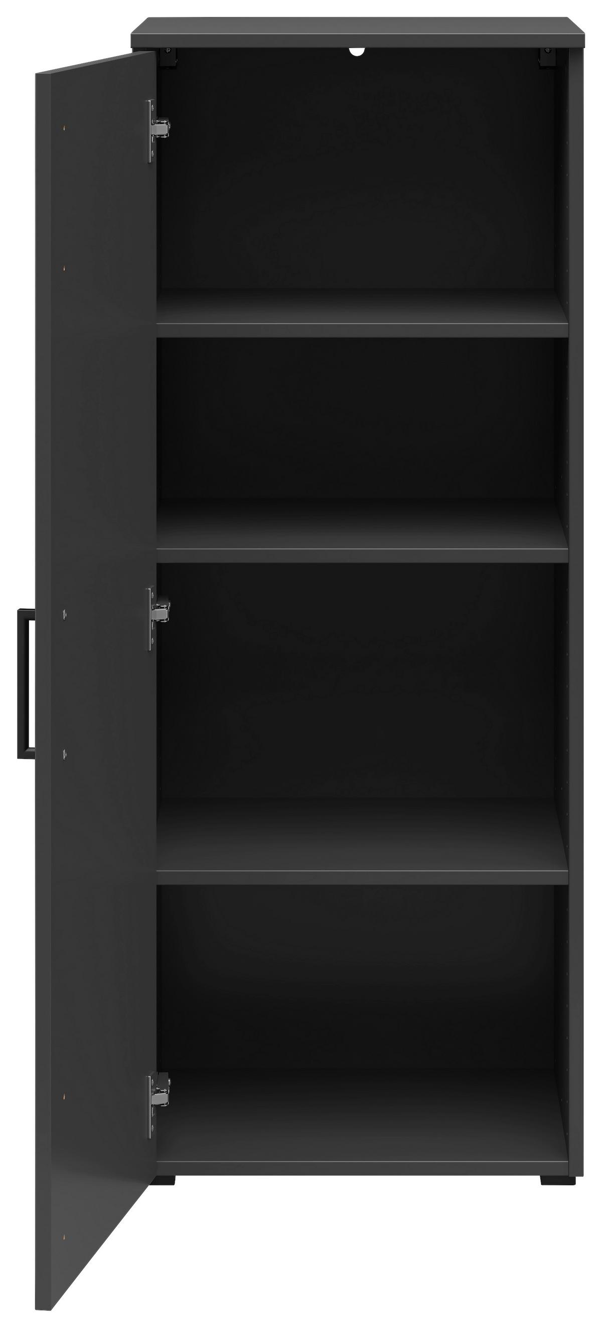 Komód Multistauraum - grafitszürke, Modern, faalapú anyag (45/115/40cm) - Carryhome