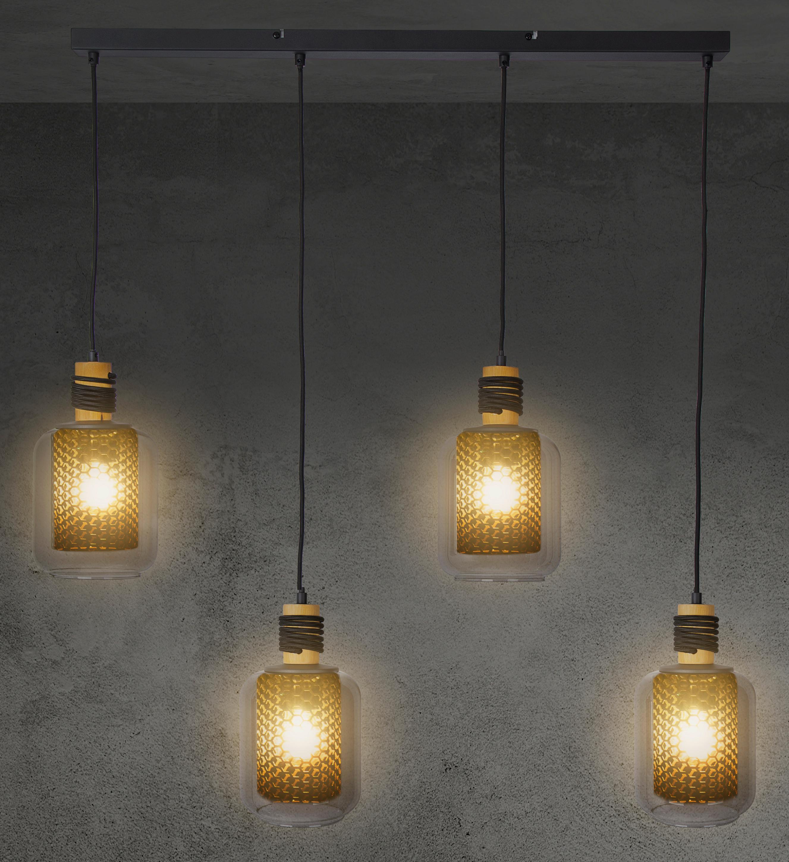 Pendelleuchte 30990408 Ando - Grau, Design, Glas (78/25/60cm) - Globo