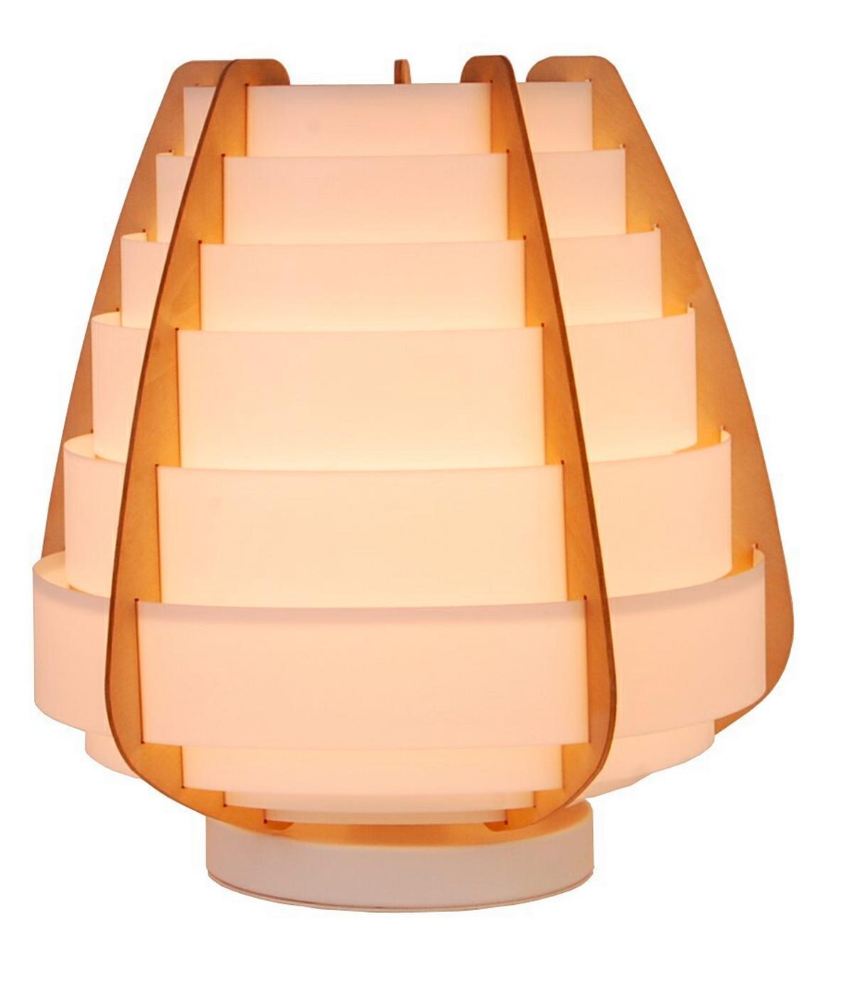 Tischleuchte 5050139 Nagoja - Beige/Goldfarben, KONVENTIONELL, Textil/Metall (27/27/27cm)