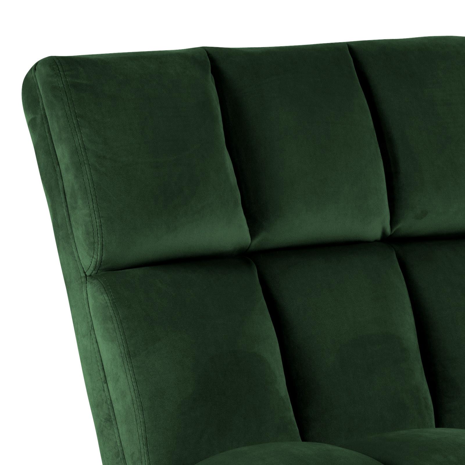 Sessel Alba - Dunkelgrün/Schwarz, MODERN, Textil/Metall (62/90/86cm) - MID.YOU