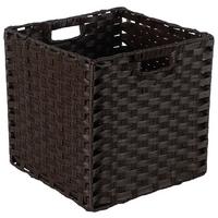 KOŠ KUBA - tmavě hnědá, kov/plast (38/30/28cm) - Mömax