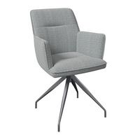 ZAHRADNÍ ŽIDLE GLAMOUR - antracitová/béžová, Moderní, kov/textil (62/62/87cm)