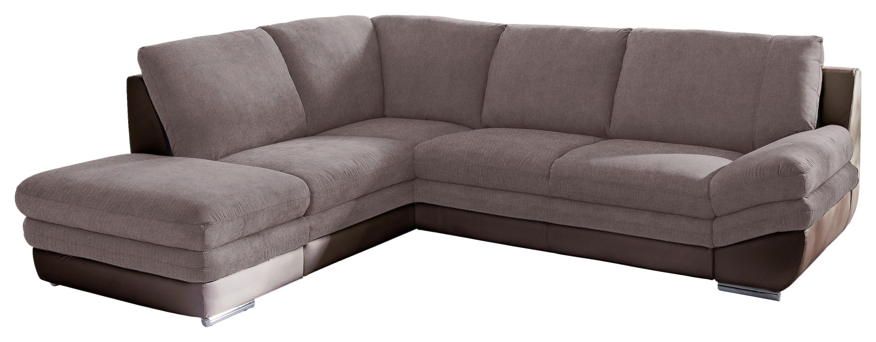 Wohnlandschaft in L-Form Nardo 221x264 cm - Taupe/Chromfarben, MODERN, Textil (221/264cm) - MID.YOU