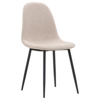 Stuhl-Set Polar - Beige/Schwarz, Design, Textil/Metall (45/90/52cm) - Livetastic