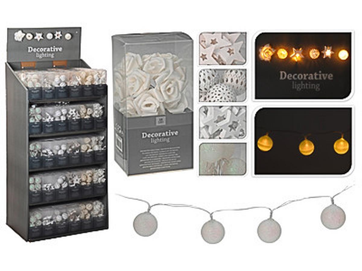 Fényfüzér Ax5100600 - fehér, műanyag (9/7/16cm)