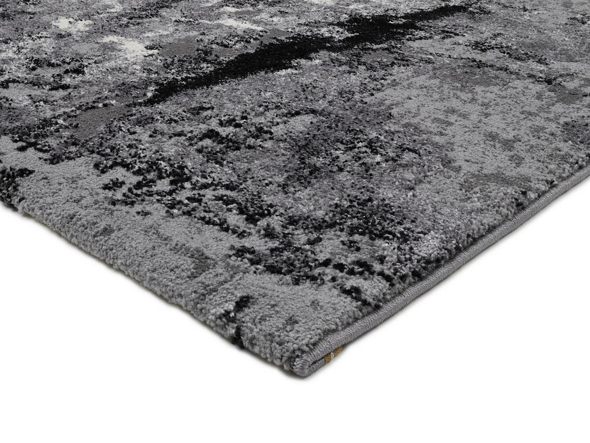 Webteppich Grau Timeline Quantum Grau 200x200 cm - Dunkelgrau/Hellgrau, Design, Textil (200/200cm) - Novel