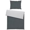 Povlečení Annika, 140/200cm, stříbrná - barvy stříbra/antracitová, textil (140/200cm) - Modern Living