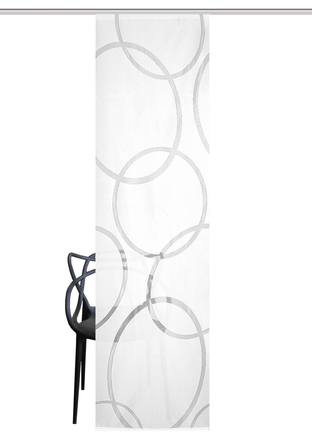 Flächenvorhang Pinale Weiß B: 57 cm - Weiß, Basics, Textil (57/245cm)