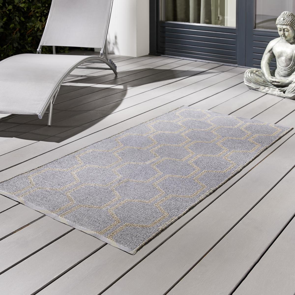Vonkajší koberec "Jaques" ca. 70x140 cm, sivohnedá - sivohnedá/sivá, Modern, textil (70/140cm) - Bessagi Garden