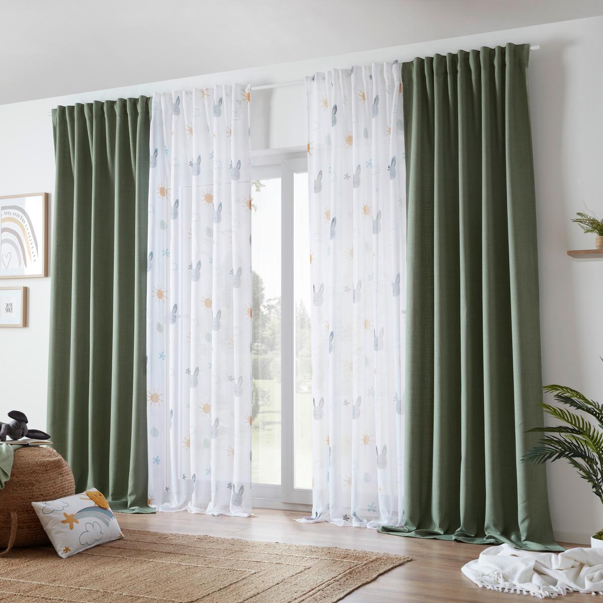 HOTOVÝ ZÁVES Leo, 135/255cm, zelená - olivovozelená, textil (135/255cm) - Premium Living