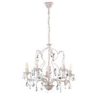 Kristall-Hängeleuchte 4670/5a - Weiß, KONVENTIONELL, Glas/Metall (53/100cm)