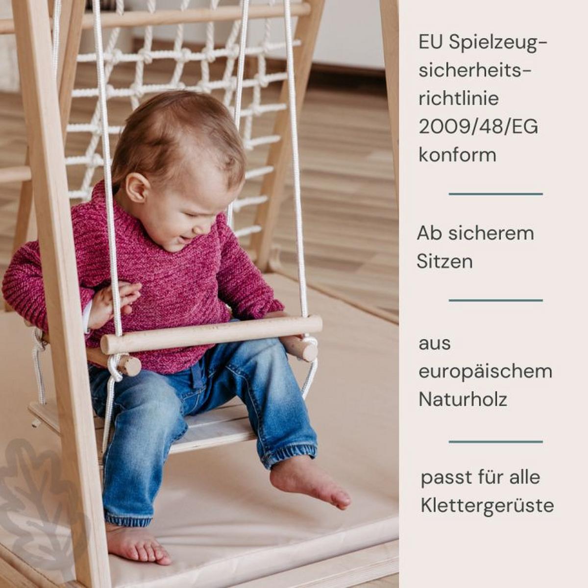 Babyschaukel natur 30x30 cm - Birkefarben, Basics, Holz (30/30/30cm) - CLIFF