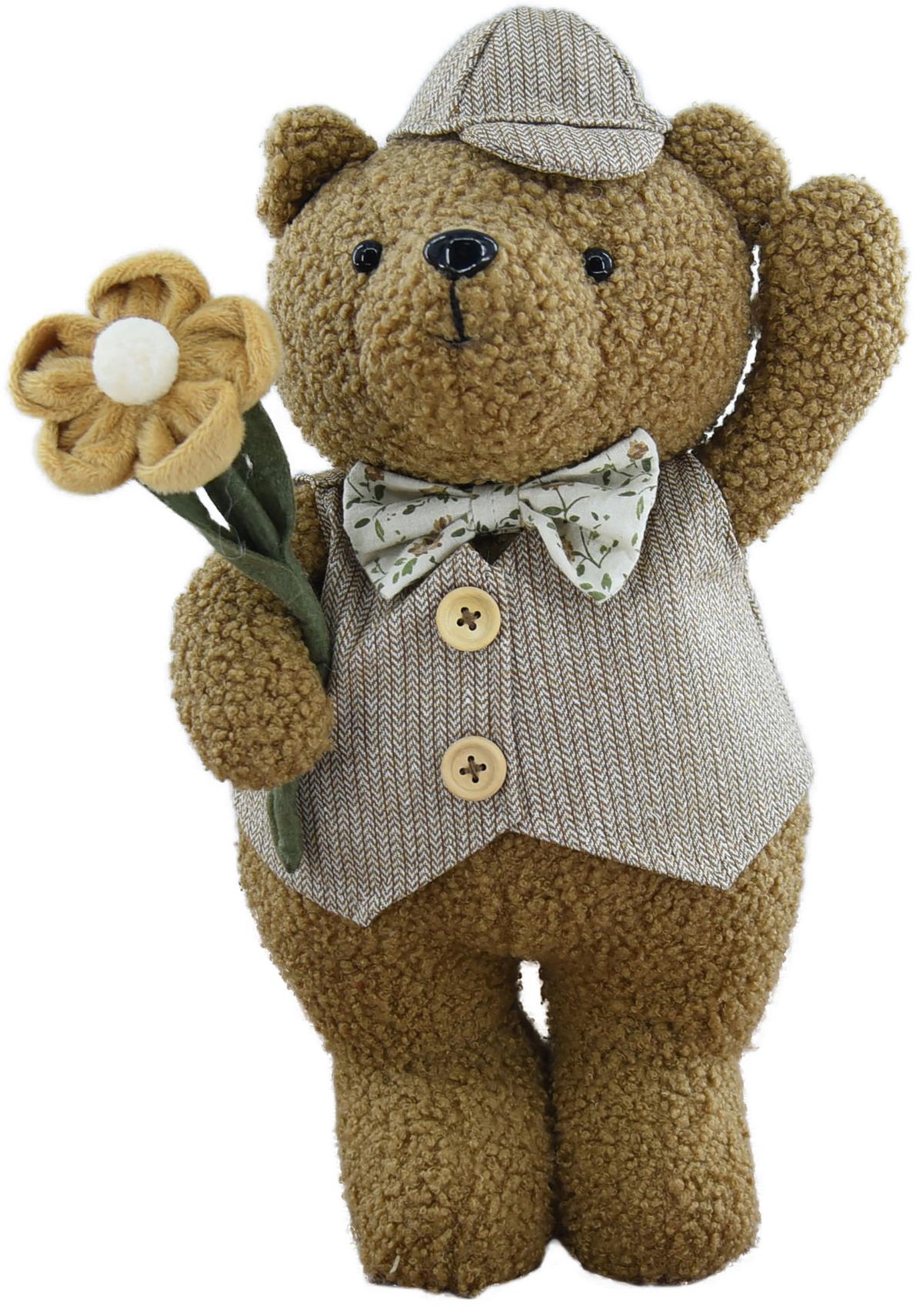 Dekobär Puuh - Braun/Grau, KONVENTIONELL, Holz/Kunststoff - Luca Bessoni