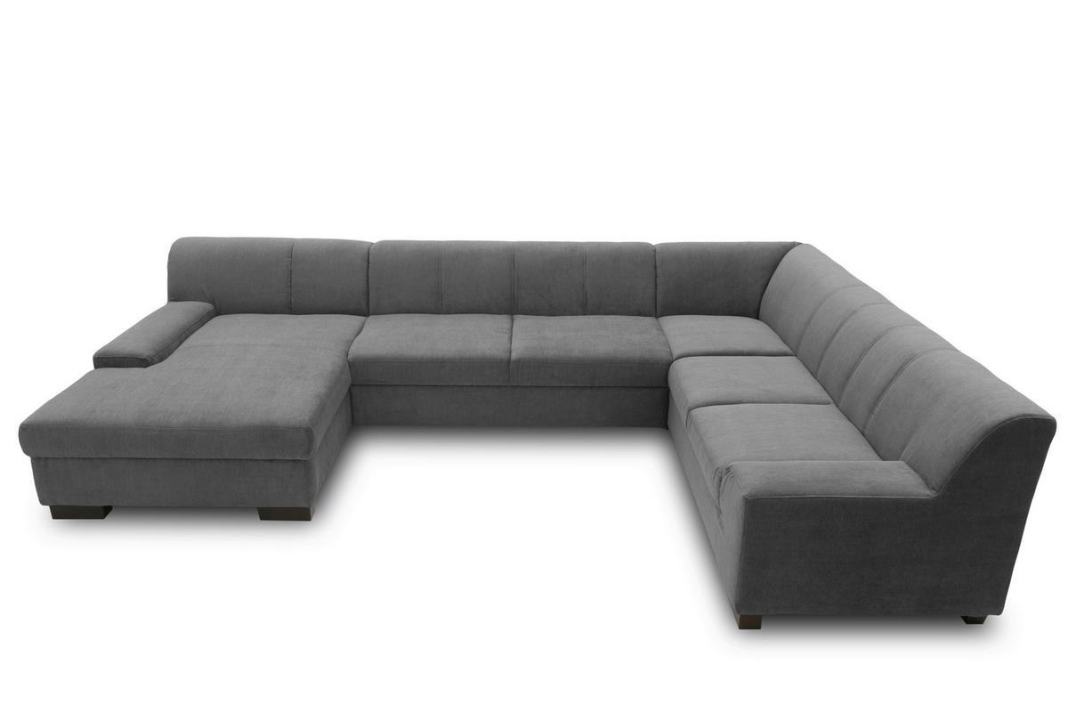 Wohnlandschaft Norma Anthrazit Webstoff - Wengefarben/Anthrazit, Design, Textil (153/328/212cm) - MID.YOU