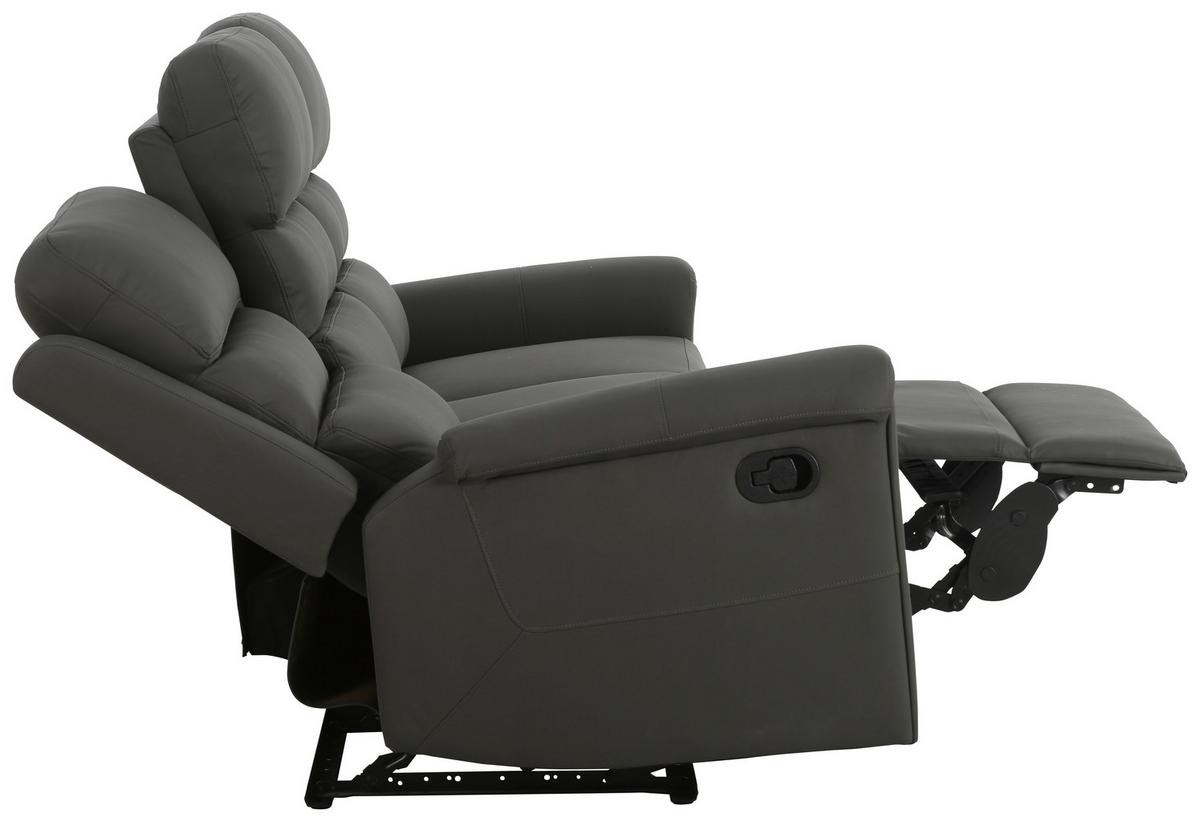3-sitzer-sofa Trevo - Dunkelgrau, KONVENTIONELL, Holz/Textil (201/106/94cm) - P & B