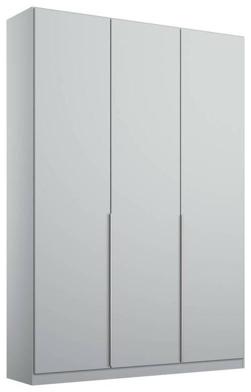 ŠATNÍ SKŘÍŇ S OTOČNÝMI DVEŘMI ALABAMA - světle šedá/barvy hliníku, Moderní, kompozitní dřevo (136/229/54cm)